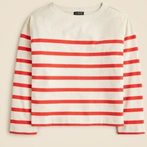 J. Crew Mariner Jersey Relaxed Boatneck T-shirt in Stripe